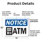 Signmission ATM, 14 in W x Rectangle, Plastic OS-2PACK-NS-P-1014-L-15254 - alternate 3